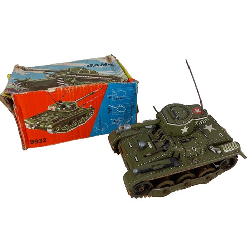 Vintage gama tin plate panzer - tin,