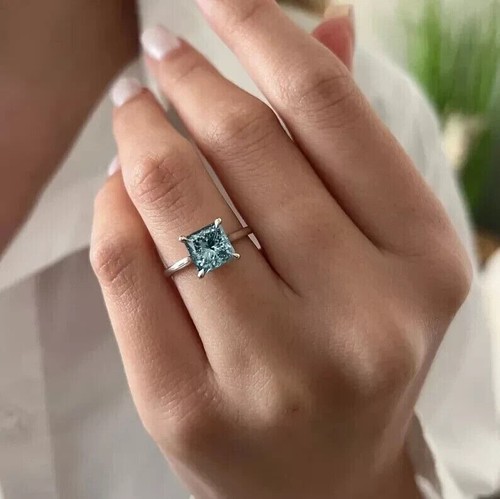 14k white gold 2ct - white, princess