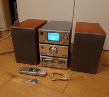 PURE DMX-60 Digital Radio Recorder DAB FM CD MP3 Micro System, Speakers, Remote