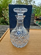 Boxed Stuart Crystal Round Cheltenham Pattern Decanter