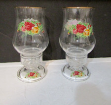 Royal Albert Old Country Roses Glass Candle Holders