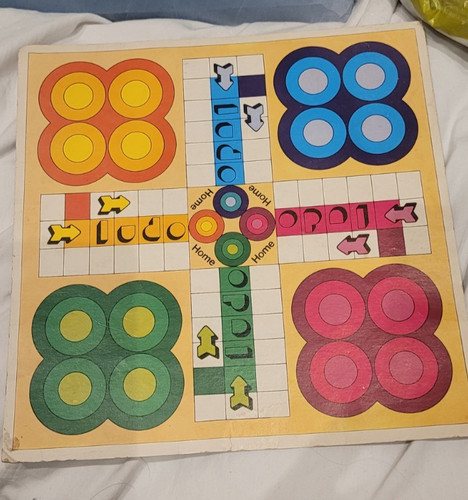 Vintage ludo cardboard - vintage,