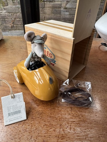 Maileg mouse car with - , garage