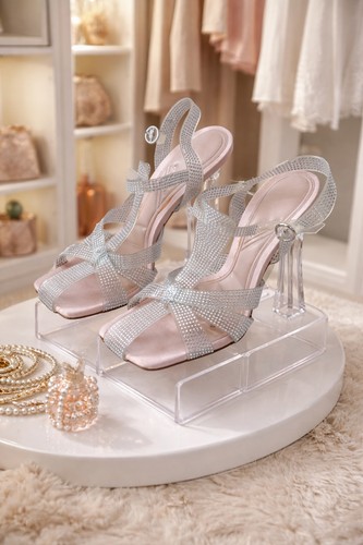 Zara vynil silver - zara, heels