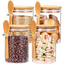 4PCS Glass Jars Glass Storage