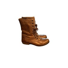 Womens Steve Madden Troopa Taupe Combat Boots  Size 7.5