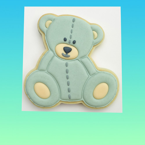 Teddy bear stitch cookie - teddy,