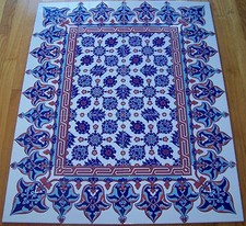  Blue & Red Border 40"x32"