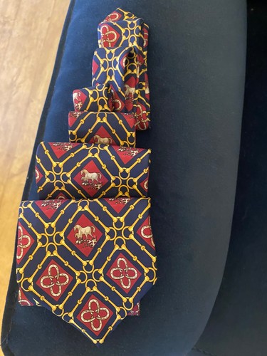 Vintage italian silk tie - italian, feat