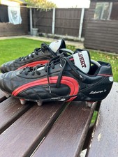 Gilbert SIDESTEP Rugby Boots - Mens Size UK 10 Black vintage retro metal studs