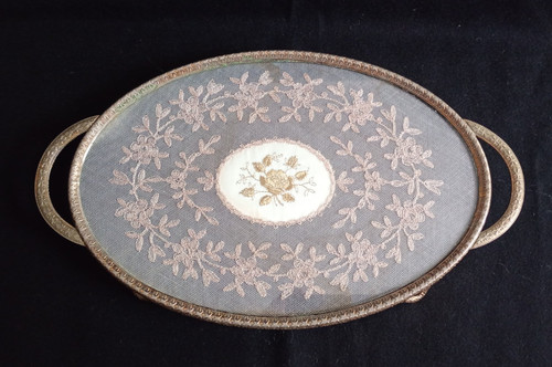 Vintage lace glass dressing - vintage,