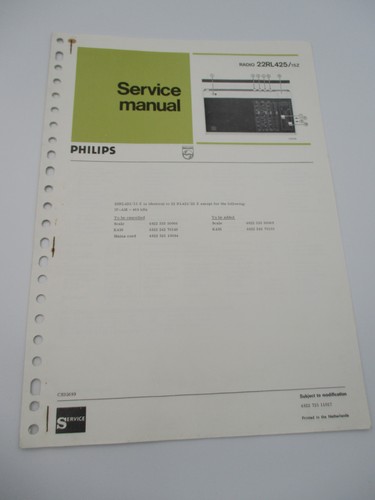 Vintage philips radio service - radio,