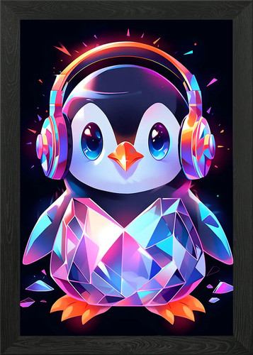 Diamond penguin headphones - diamond,