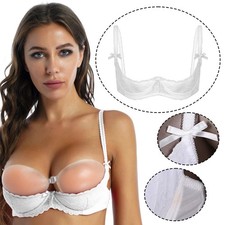 Women Sexy 1/4 Cup Lace Bra