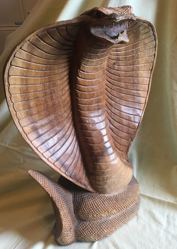 Cobra hand carved wooden - carved,