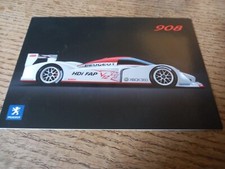 Peugeot 908 V12 HDI FAP OFFICAL PRESENTION LAUNCH PARIS  POSTCARD 2006