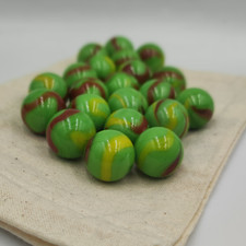 33 x Round Glass Marbles Cloth