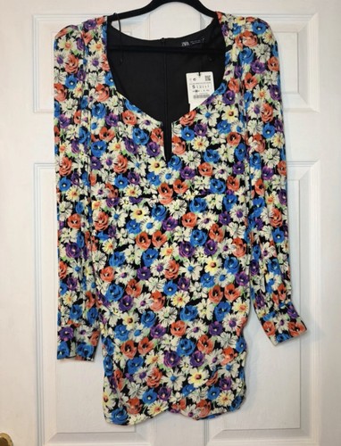 Zara floral print ruched - floral,