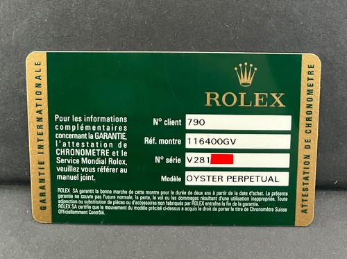 Original rolex guarantee open - guarantee, (open