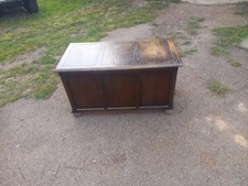 Vintage Wooden Chest Ottoman Storage Box Case Large