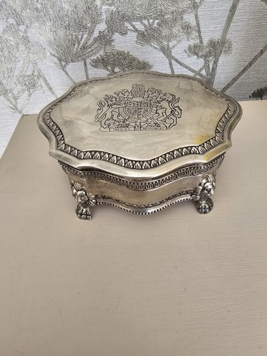 Antique silver plate trinket - antique',