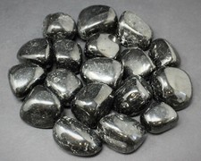 Jet Tumbled Stones: 4 oz Bulk