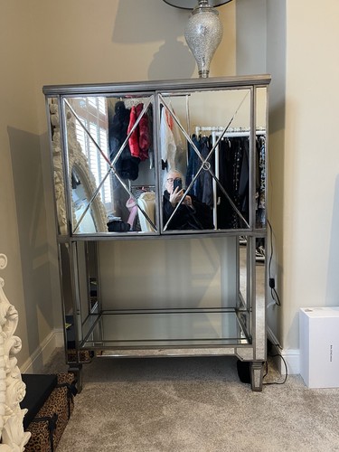 Tall bevelled mirrored - tv, /