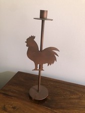 Cockerel Candle Holder Bronze Colour 