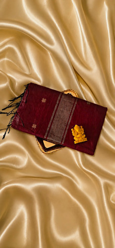 Maroon with gold - with,