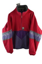 SALEWA Red Fleece Jumper size XL Mens Half Zip Pullover Casual Outdoors