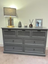 7 drawer chest of drawers in grey finish