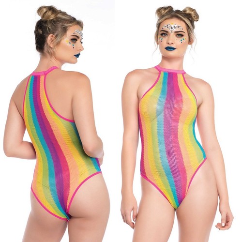 Neon racerback teddy body sexy - racerback,