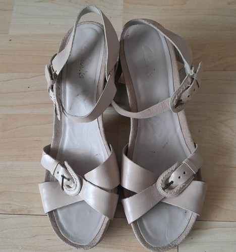 Ladies clarks beige leather - clarks,