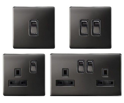 Modern black nickel light - black,