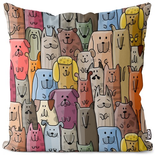 Cartoon dog cushion cover - cartoon,