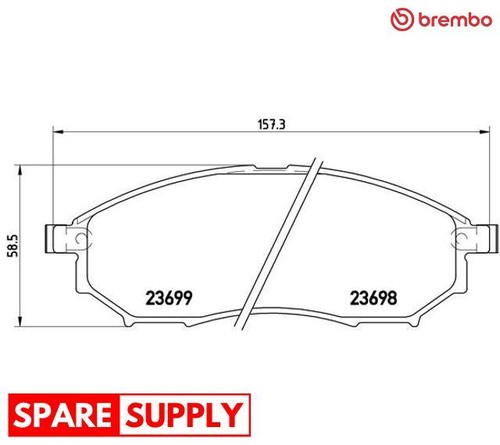 Brake pad set disc - disc, for