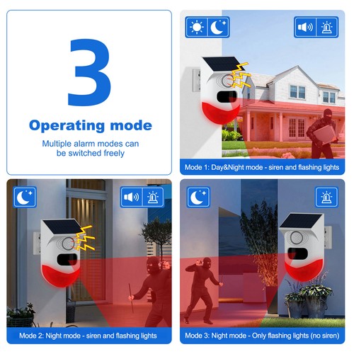 Solar alarm detector - solar, ir