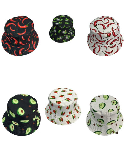Fruit pattern bucket - hat, –