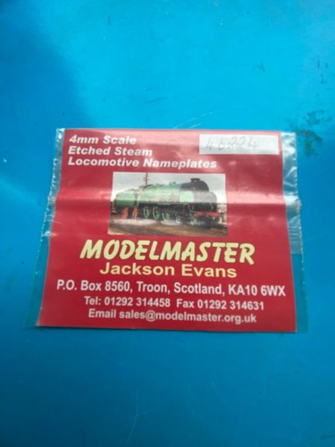 New modelmaster name plates - name,