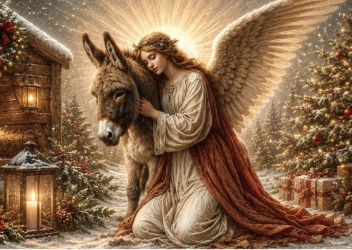Christmas angel and - and,