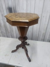 Antique inlaid games table - antique,