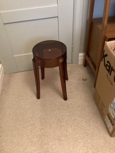 Kartell ghost stool amber - kartell, in