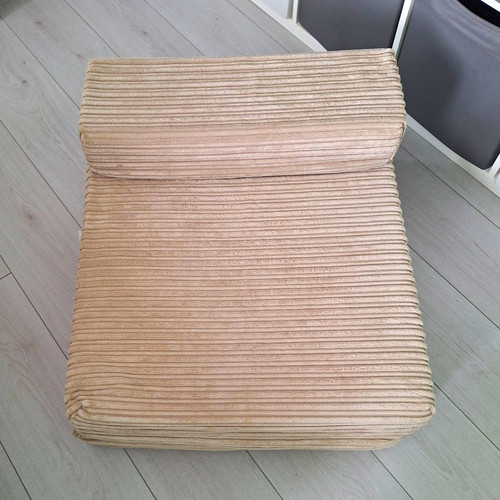 Beige striped upholstered - beige,