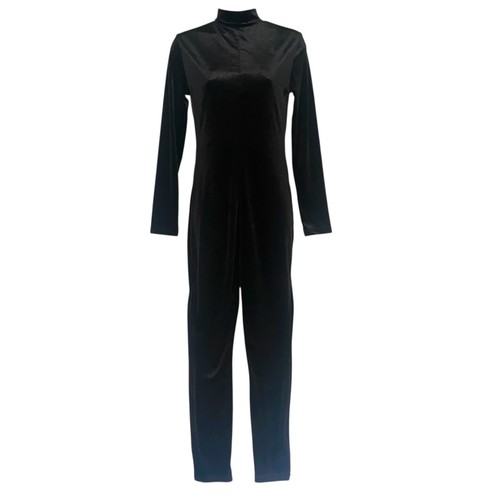 Velvet jumpsuit cat suit - jumpsuit,