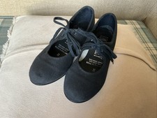 Roch Valley Tap Shoes Low Heel PU Fitted Toe and Heel Taps Black