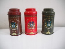 Jacksons of Piccadilly Decorative Tea Tins Set of 3 Collectable Vintage