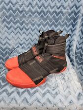 NIKE ZOOM LEBRON SOLDIER 10 UN-CLEATED RED & BLACK 844378-060 MENS US 14 UK13