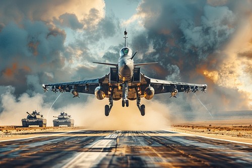 Military jet aircraft fighter - aircraft,