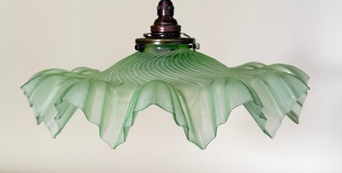 Vintage french frosted green - vintage,