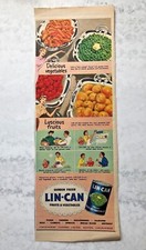 1953 Vintage Advert LIN-CAN GARDEN FRESH FRUITS VEGETABLES LINCOLNSHIRE CANNERS